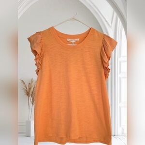 Melissa‎ Nepton Aurora Soft Jersey Top Ruffled Sleeves Size M